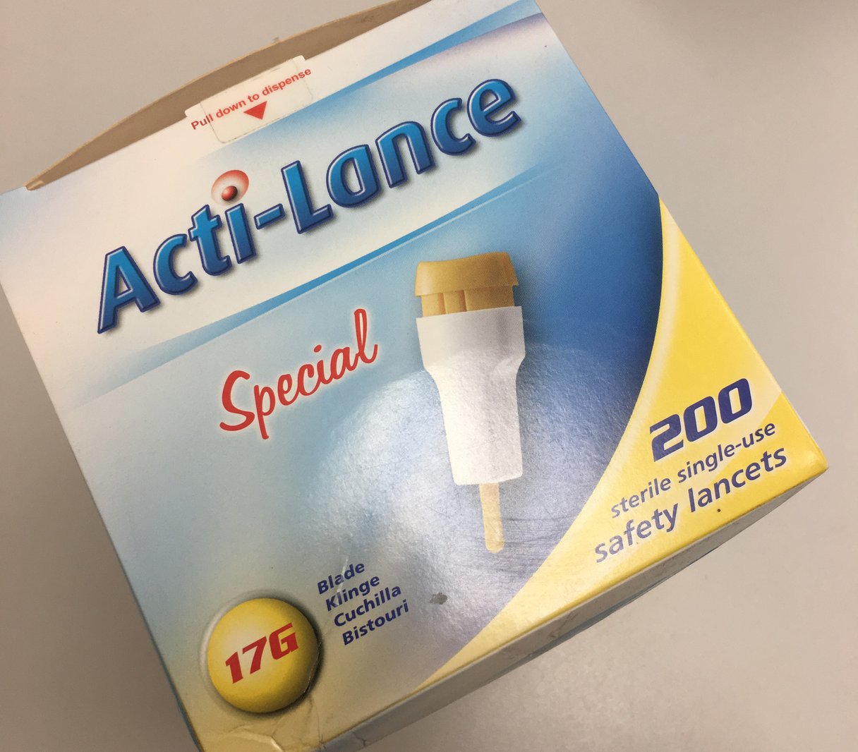 Actilance Lancets Special YELLOW 200 Hart Biologicals