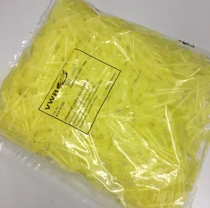Yellow Pipette Tips - 200ul - Bag of 1000